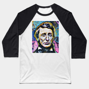 Henry David Thoreau Portrait | Henry David Thoreau Artwork 3 Baseball T-Shirt